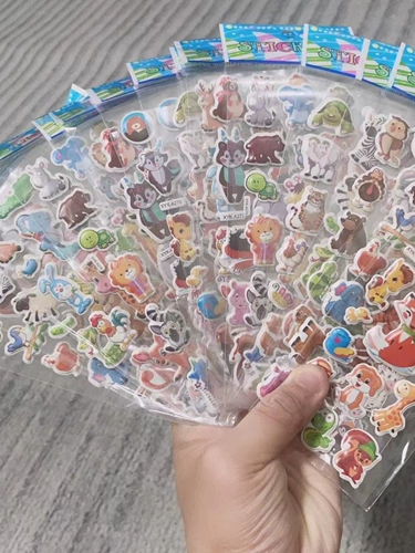 Детские мультяшные трехмерные цифровые наклейки, награда для детского сада для принцессы, наклейка, в 3d формате