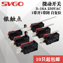 Micro switch SV-16 162 165 166-1C2 self-resetting silver contact 3-foot mechanical small stroke limit