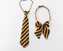 Liang Tie Kindergarten Collar Leads Flower Elementary School Students Low Grade Male And Female Bow Tie Orange Black Stripe College