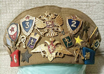 Nostalgic old hats from the former Soviet Union boat-shaped hats