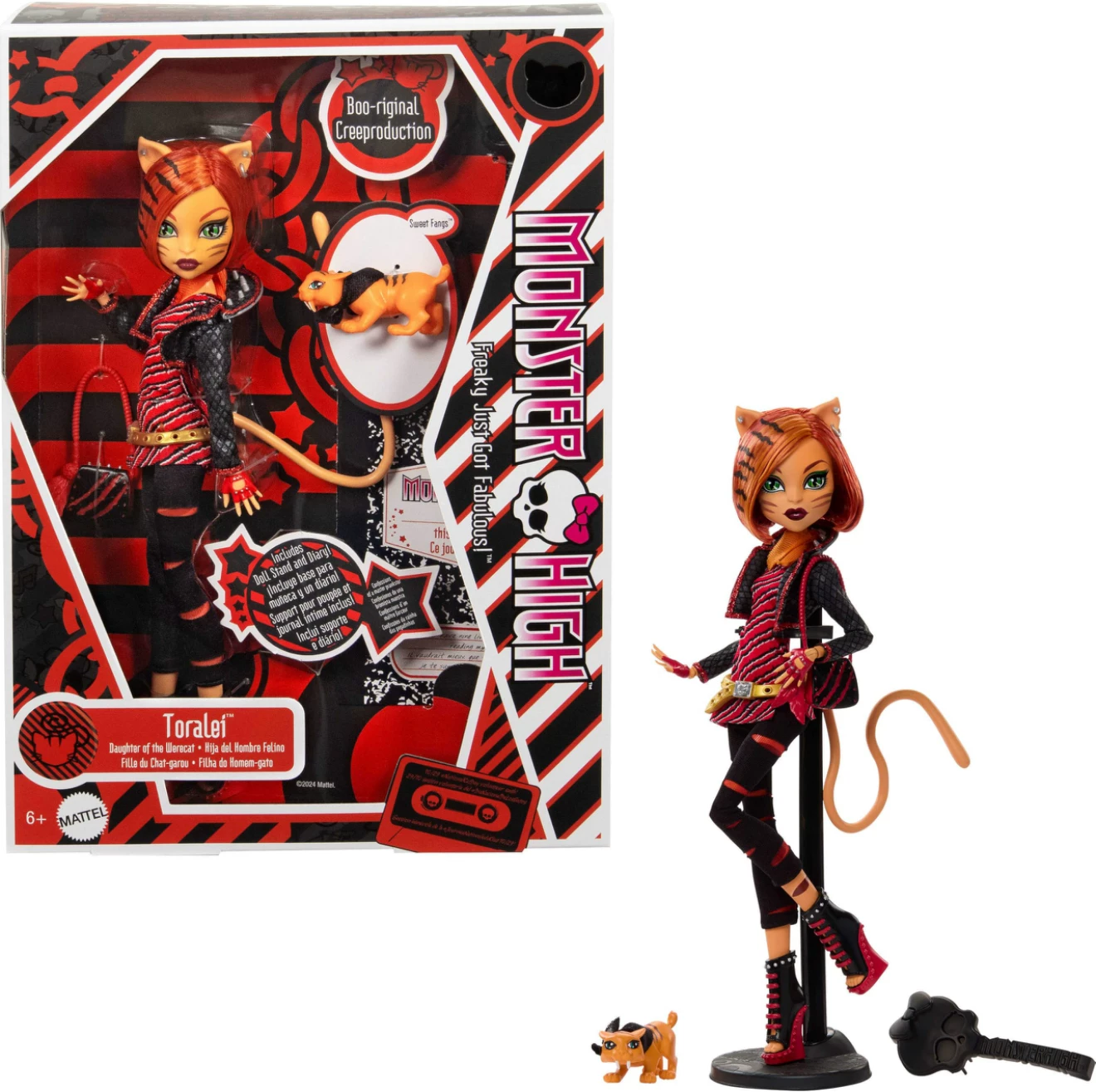 Кукла Monster High First Generation 2025, двойная серая кошка, варианты 15–30 см