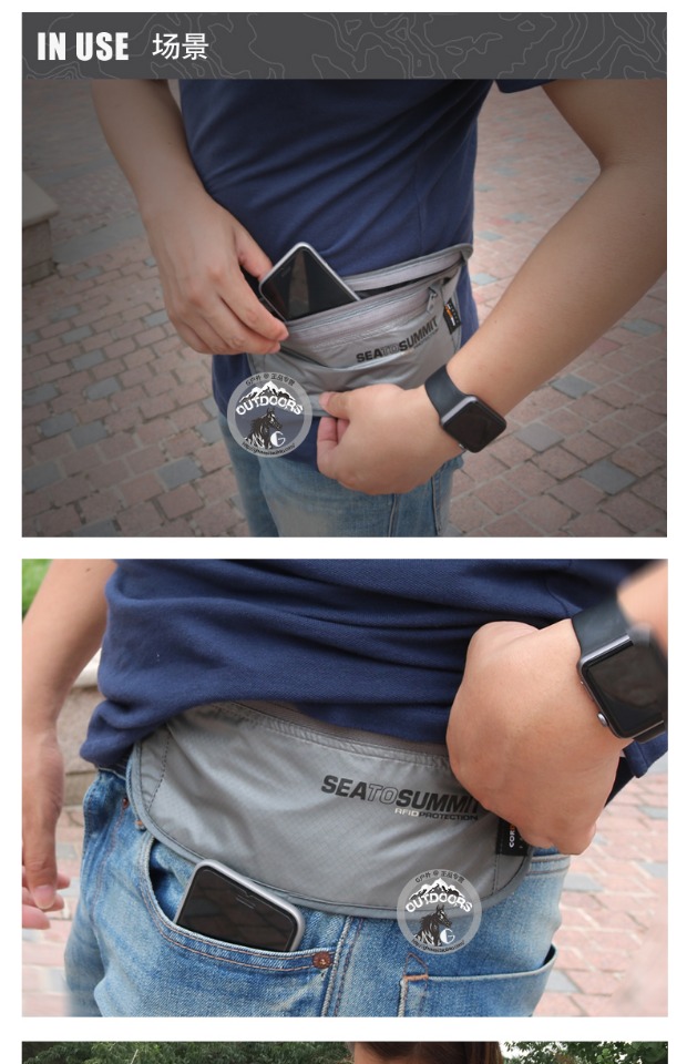 Thiết bị du lịch SEATOSUMMIT túi thể thao ngoài trời chống trộm thoáng khí đa chức năng siêu nhẹ unisex - Túi túi đựng điện thoại đeo hông