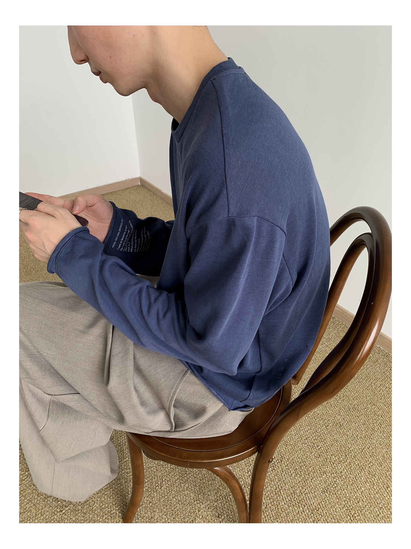 MION Relaxed Slub Cotton Long-Sleeve Tee