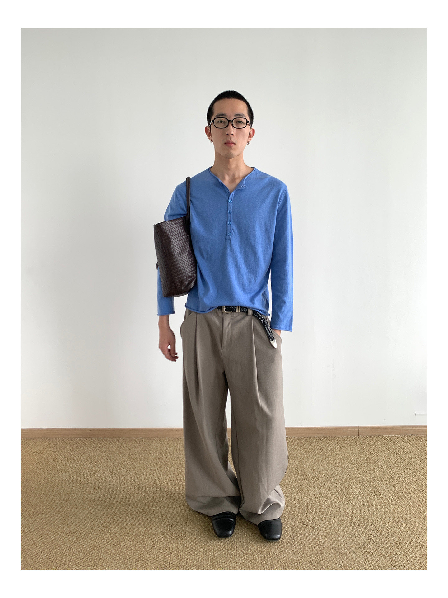 MION Henley Knit Sweater