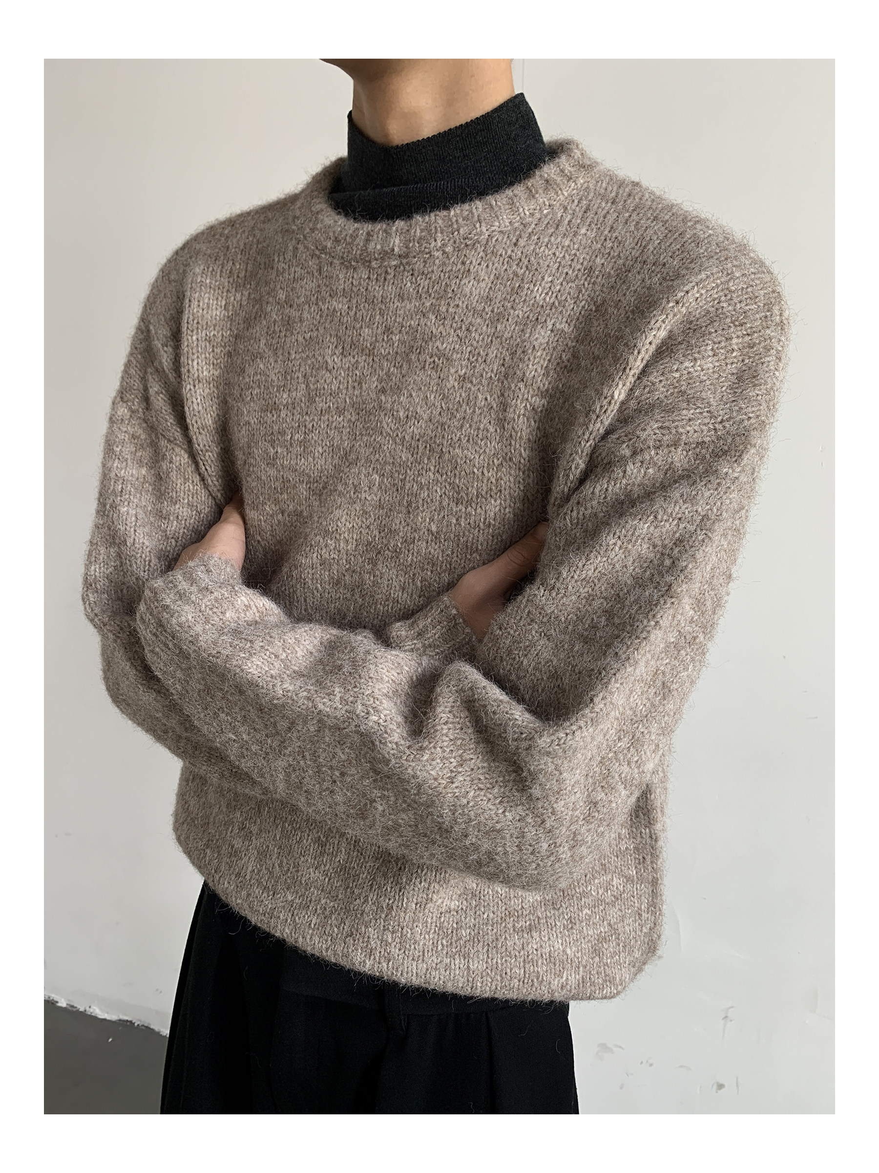 MION Thickened Wool Knit Sweater