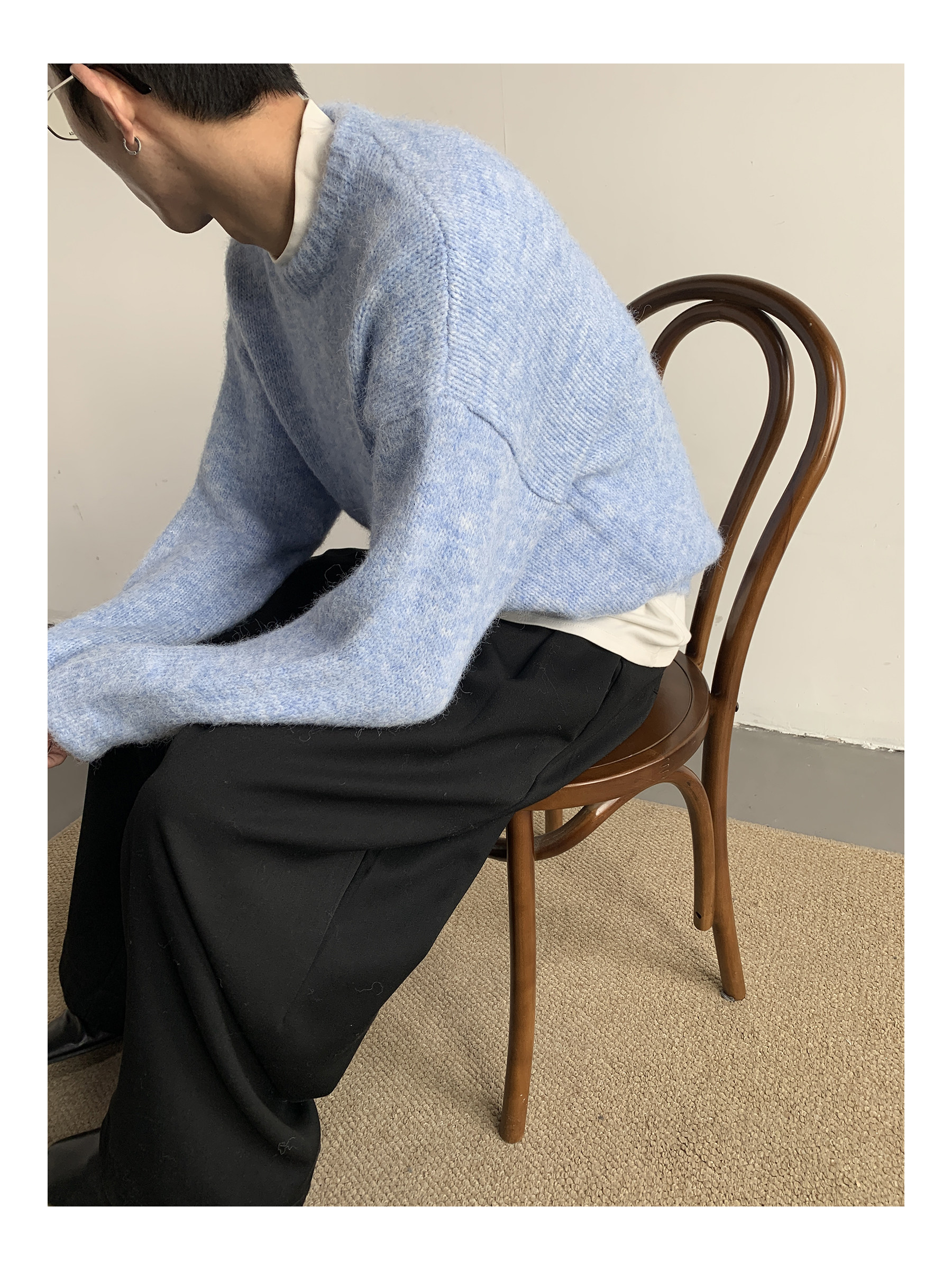MION Thickened Wool Knit Sweater