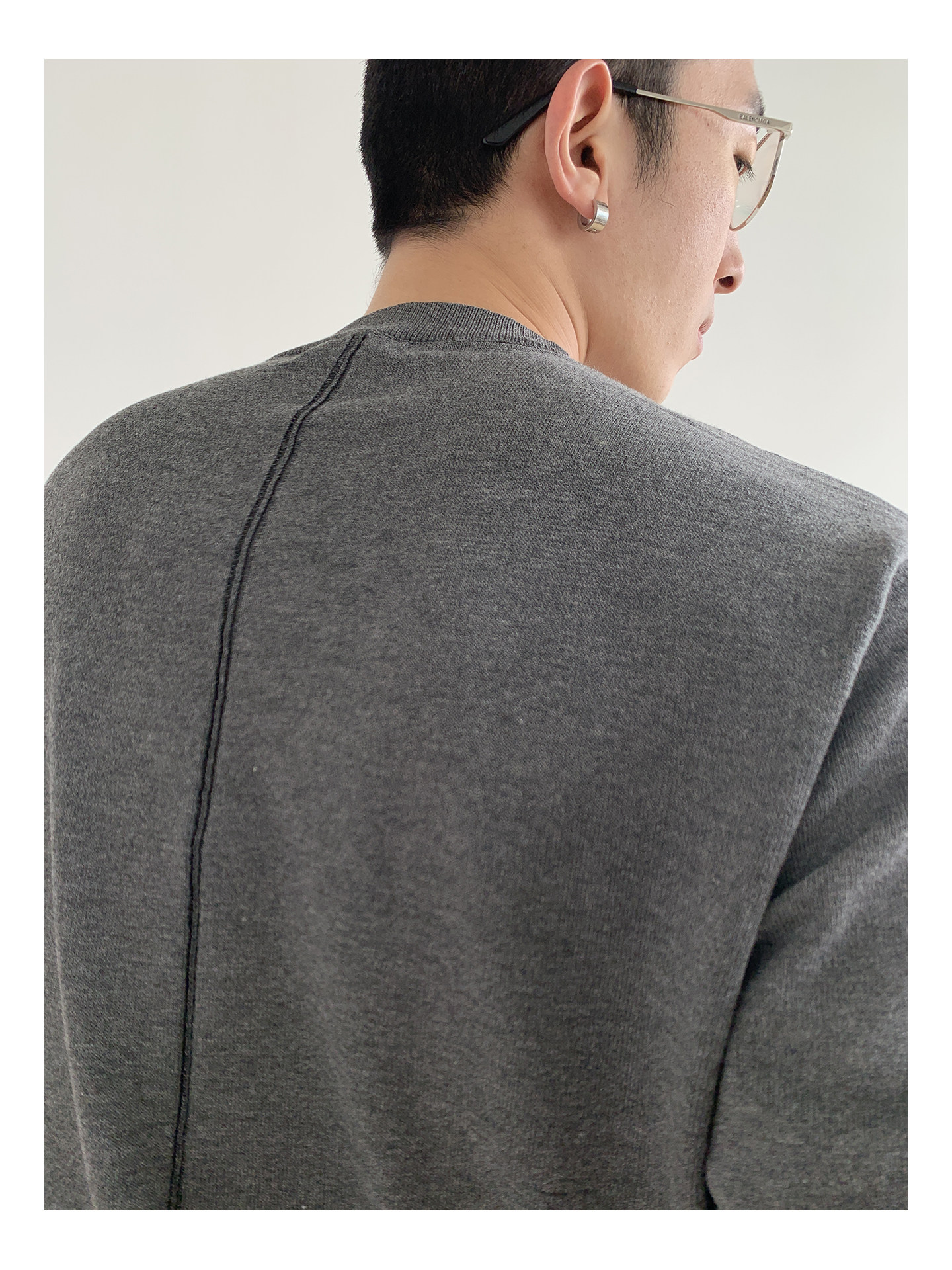 MION Asymmetric Button Knit Tee