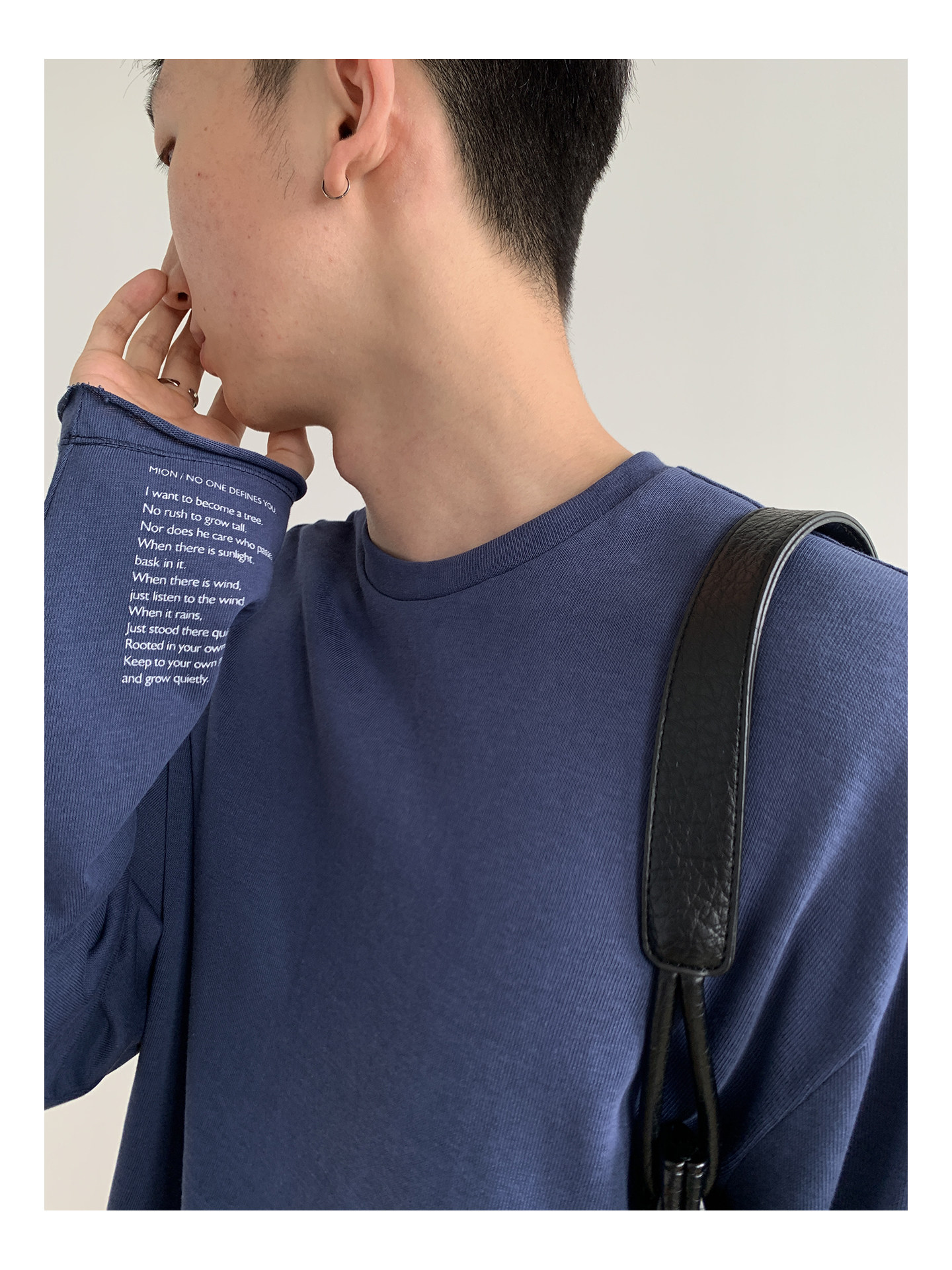 MION Relaxed Slub Cotton Long-Sleeve Tee