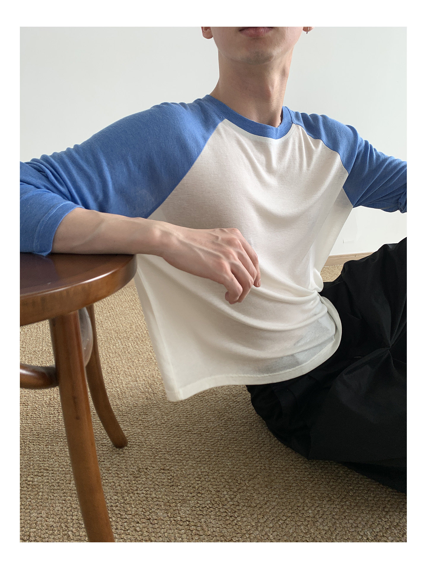 MION Cropped Raglan-Sleeve Crewneck Tee