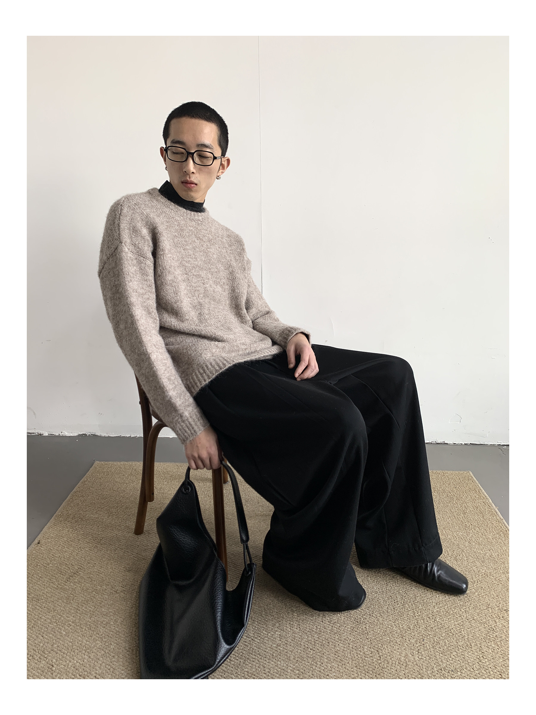 MION Thickened Wool Knit Sweater