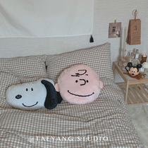 TY homemade creative Shi Lu pen check pillow car girl heart lazy pillow cushion doll doll home