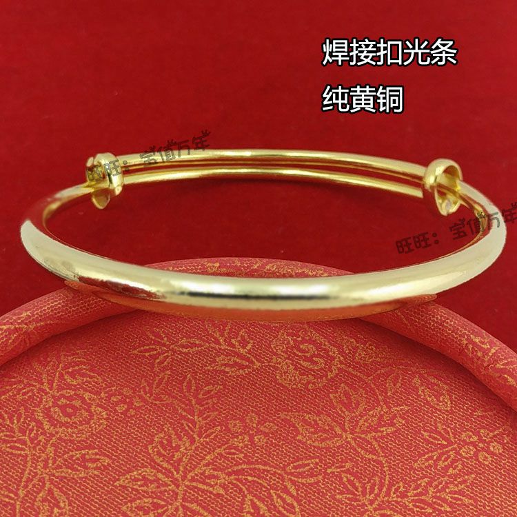 Chính hãng không mạ rắn handmade đồng bracelet sức khỏe linh hồn ma quỷ điều chỉnh kích thước dải ánh sáng tinh khiết brass bracelet