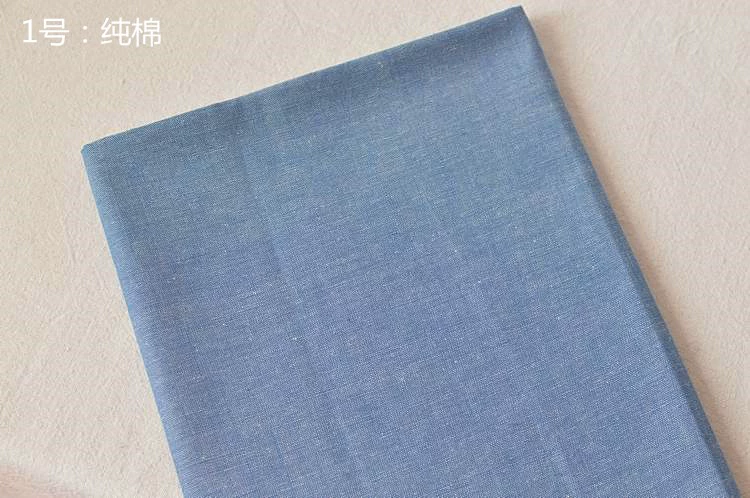 Handan bán đặc biệt worsted vintage denim cotton rắn màu chambray / handmade DIY áo vải cotton vải