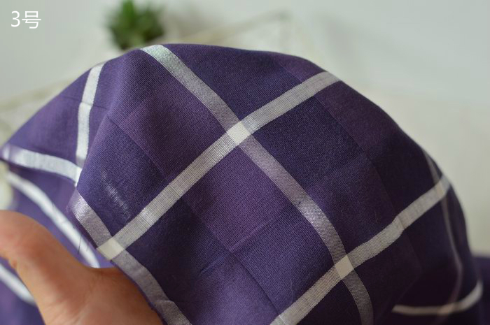 New Korea retro nhẹ hai lớp vải kẻ sọc cotton / handmade DIY váy váy đôi sợi cotton vải lụa họa tiết