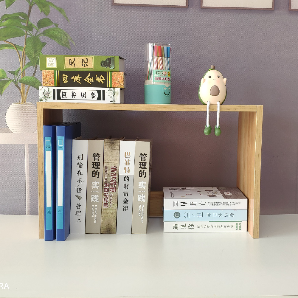 Simple solid wood bookshelf desktop cabinet office luxury shelf file storage children's kitchen ecological board logs