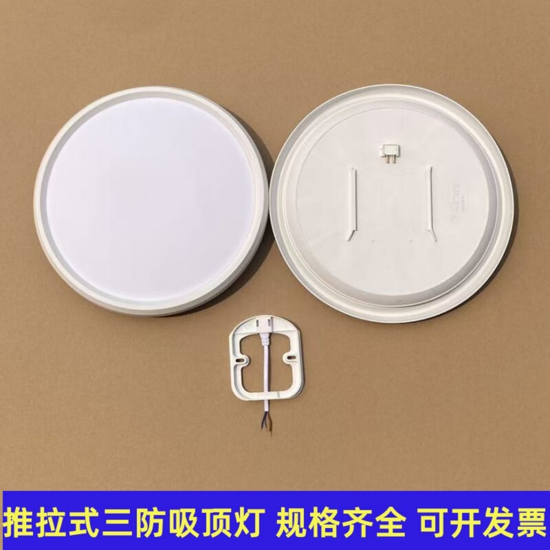 Led Three-Proof Ceiling Light Balcony Aisle Light Dust-Proof, Insect-Proof, Moisture-Proof Slider Type All-White Simple Integrated Lighting Fixture