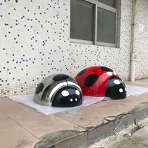 Stainless steel seven-star ladybug ornaments handmade forged crafts outdoor garden landscape sketch grassland sculpture