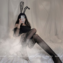 Orange Taste: Sexy black ultra-thin harness integrated silk stockings woman fire spicy with lean bottom socks beauty leg socks black silk