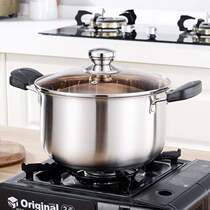 Baiger stainless steel soup pot 24CM thickened uncoated stew soup pot gas stove open fire magnetic universal