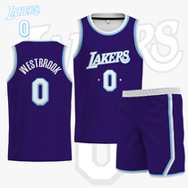New season Westbrook Brook Melon Anthony James Lakers Achievement jersey suit plus size basketball suit