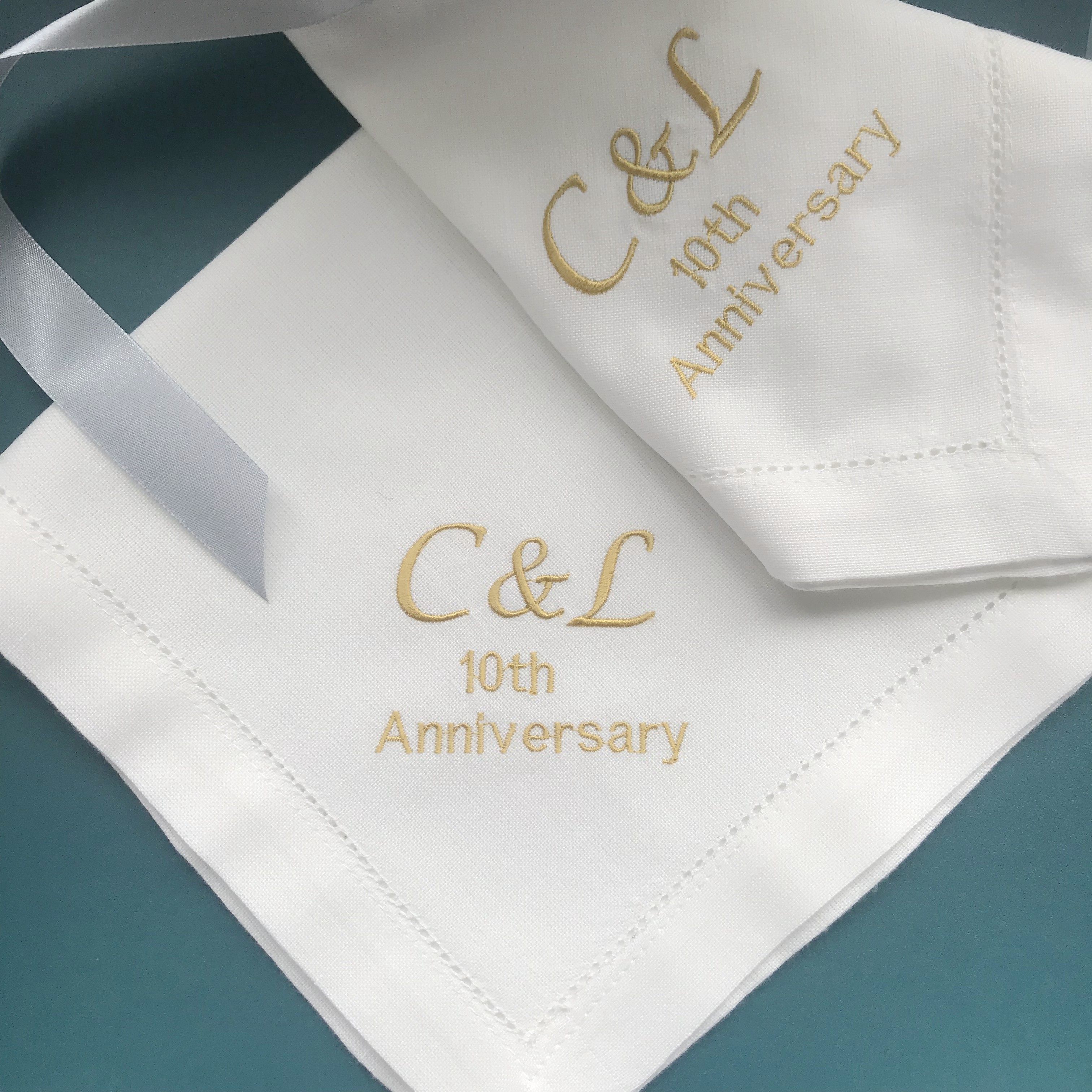 Wedding anniversary anniversary Birthday embroidery napkin Western mouth cloth custom