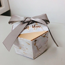 Set up for marble tattooed wedding candy box Wedding happy sugar box shake-up with the same style The new wedding gift box Inprint logo