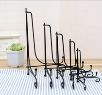 Iron baking varnish plate bracket decorative plate bracket watch plate hanging plate bracket porcelain plate bracket handicraft base