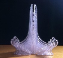 Decorative plate rack porcelain plate disc bracket sub-pendulum plate bracket plastic transparent LED light medal photo frame display stand