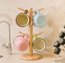 European creative drain cup holder household tea cup holder mug holder coffee cup glass holder wooden holder