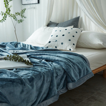 Pure Colour Fale Fluff Blanket Thickened Coral Suede Blanket Blanket Single Blanket Bed Linen Air Conditioning Blanket Single Double Sofa Blanket
