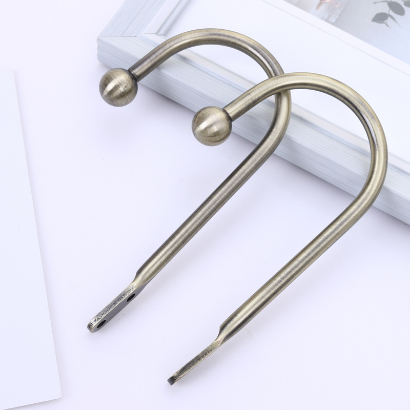 Round head U-shaped curtain wall hook hook hook hook accessories Korean simple decoration home decoration individual modern black and white