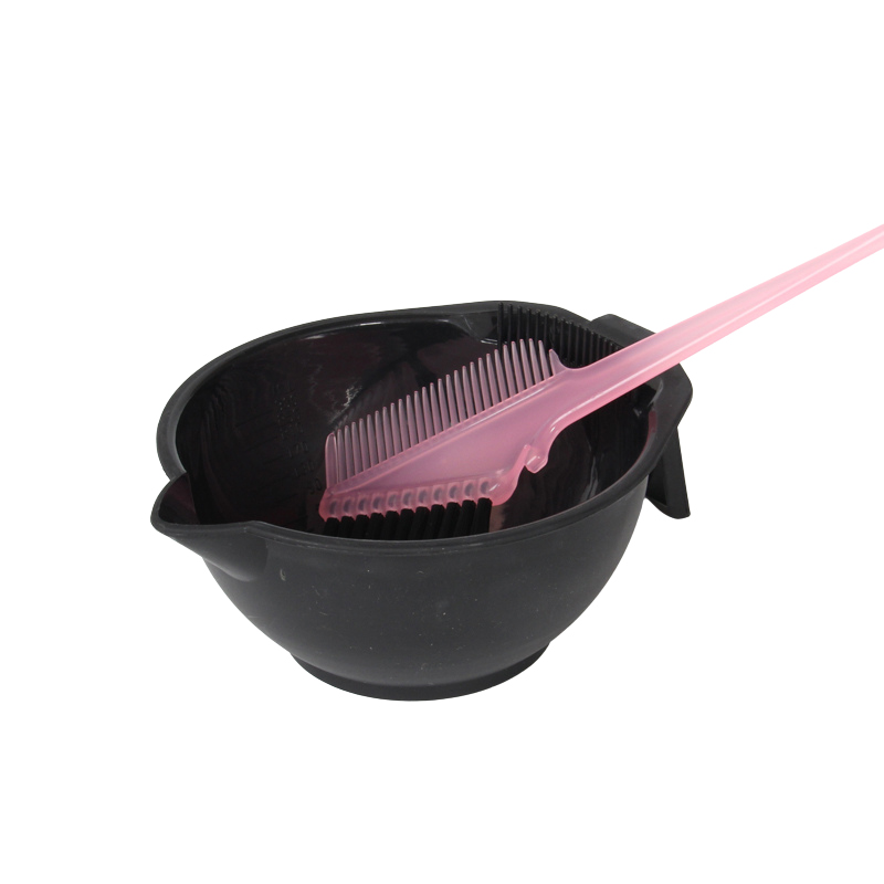 Hair dyeing bowl, hair dyeing brush, DIY hair dyeing and baking oil tool, transparent multi-color optional