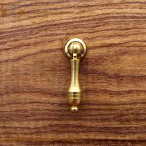 Brass water drop handle Single hole solid core round bar handle Drawer cabinet door handle Antique furniture hardware Copper accessories