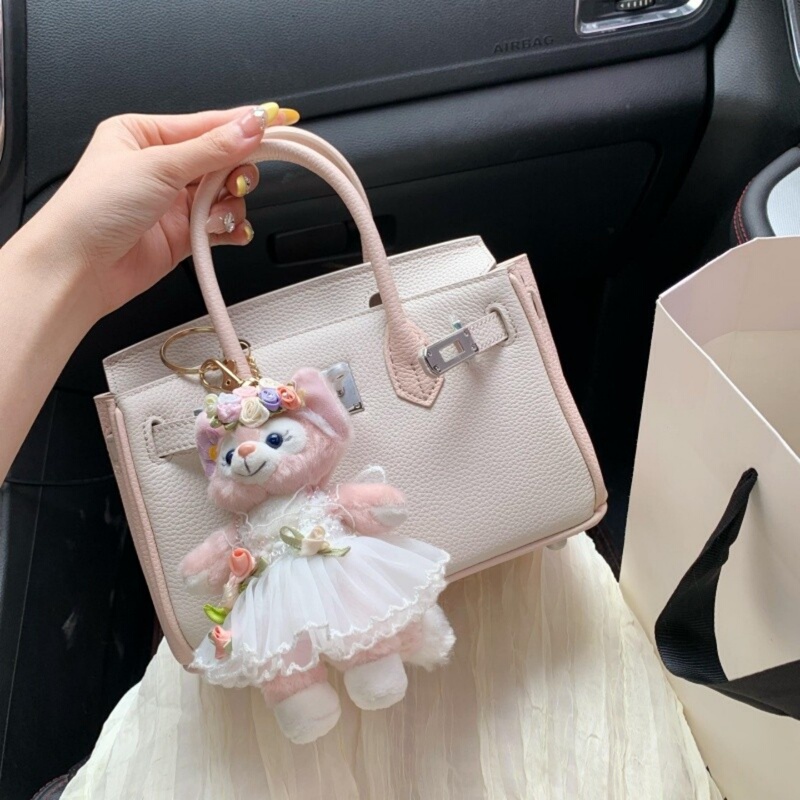 Bags 2026 New Model Lychee Pattern Platinum Bag Genuine Leather Versatile Kelly Bag Women's High-End Shoulder Crossbody Handbag