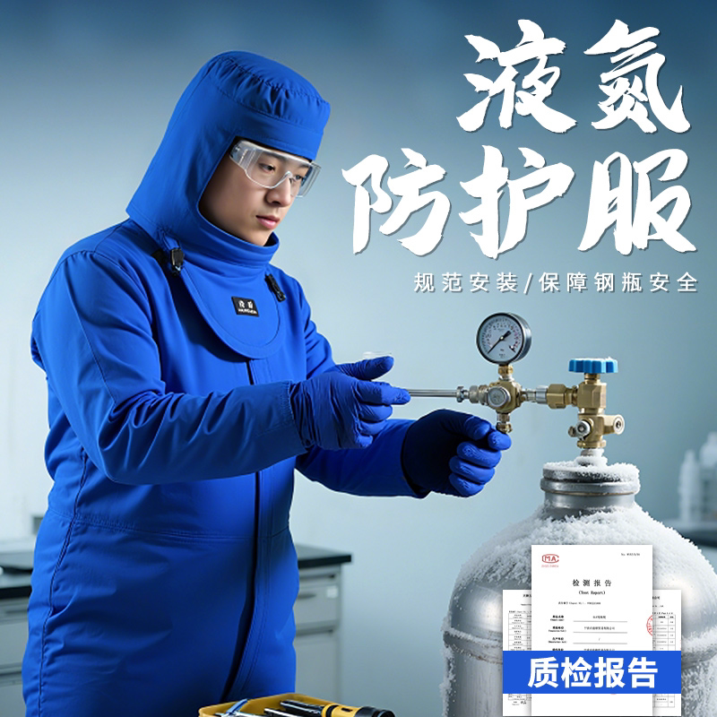 北极科考队防寒服连体全身加厚保暖防冻液氮防护服耐低温零下40度