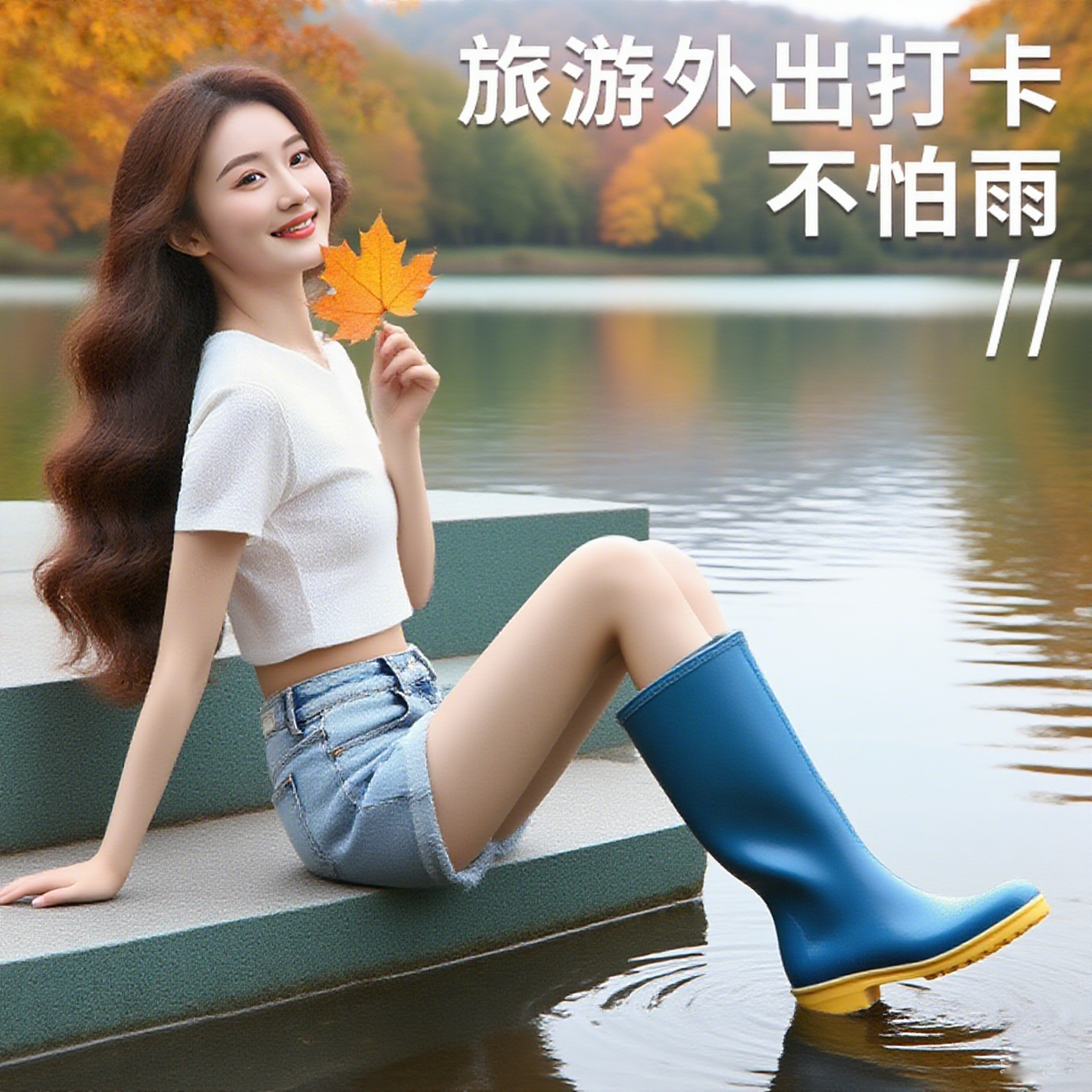 女士夏季雨鞋新款时尚高筒成人防水防滑水鞋软底胶鞋耐磨轻便时尚