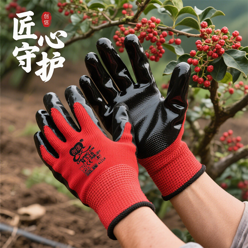 花椒采摘手套防刺防扎手不伤手采摘农用园艺摘花栗子摘酸枣种月季