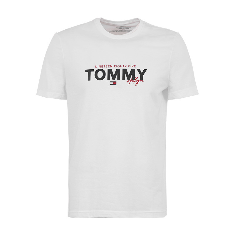 Tommy Hilfiger Tommy Hilfiger Men's Trendy Summer Fashion Short-Sleeved T-Shirt Spring and Summer New Half-Sleeve