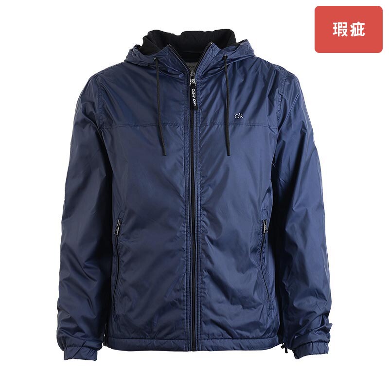 [Defects-Damage] Calvinklein Calvin Kleinck Jacket Hooded Thin Velvet Soft Shell Jacket Men's Clothing