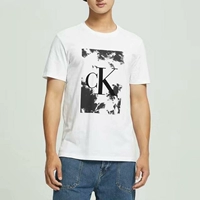 Calvin Klein Calvar Valvan CK Мужчина T -Find Casual -Short -sleeced Круглая шея Новая половина мужская мужская одежда