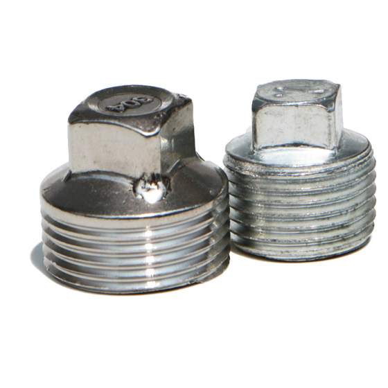 Iron plug galvanized water pipe plug stainless steel 6 minutes 4 minutes external thread thread plug for testing water pressure