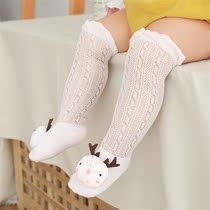 New Summer Mesh Slim Cotton Anti-mosquito Socks Baby Long Silo Socks Cartoon Paparazzi Baby Socks Children Over Kneecap Kneecap Kneecap Kneecap