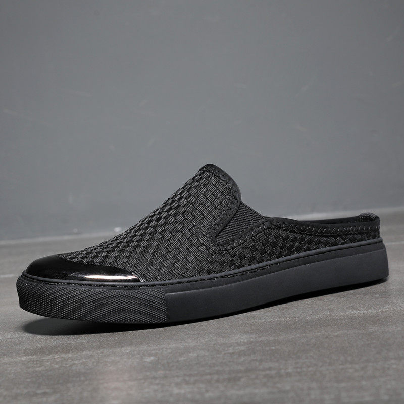 Outdoor Sandals Men's Half Slippers Summer Canvas Heelless Sandals Outer Wear Trend 2022 New Net Red Korean Version