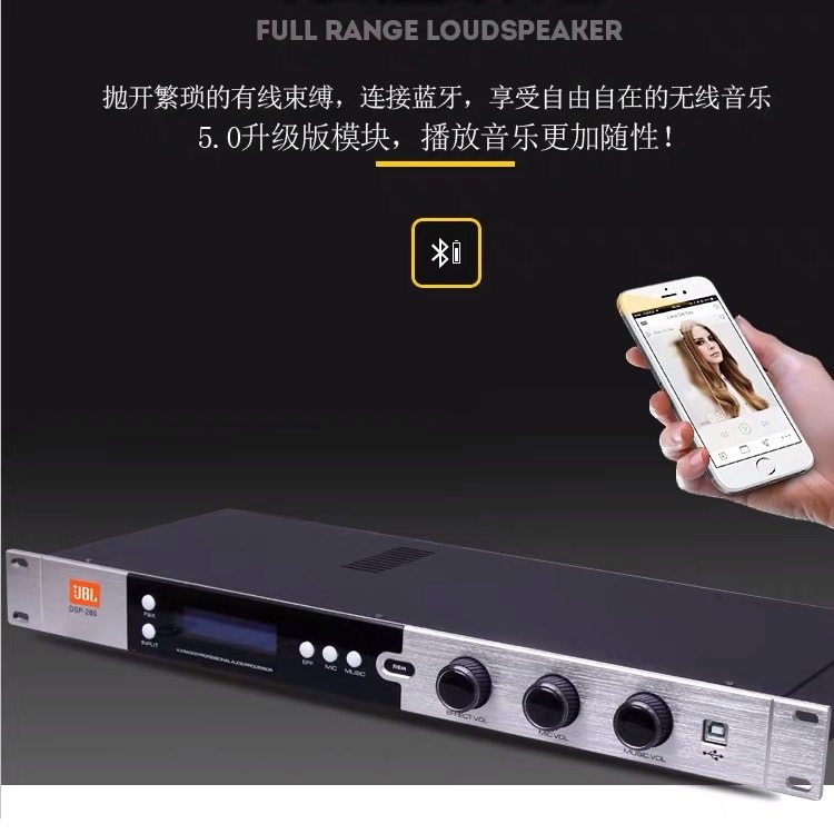 Pre-stage effector Digital ktv home karaoke microphone Anti-howling wireless microphone Pre-mixer