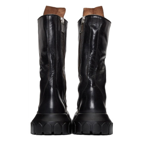 Martens, мужские высокие удерживающие тепло высокие сапоги на платформе, средней длины, из натуральной кожи, европейский стиль