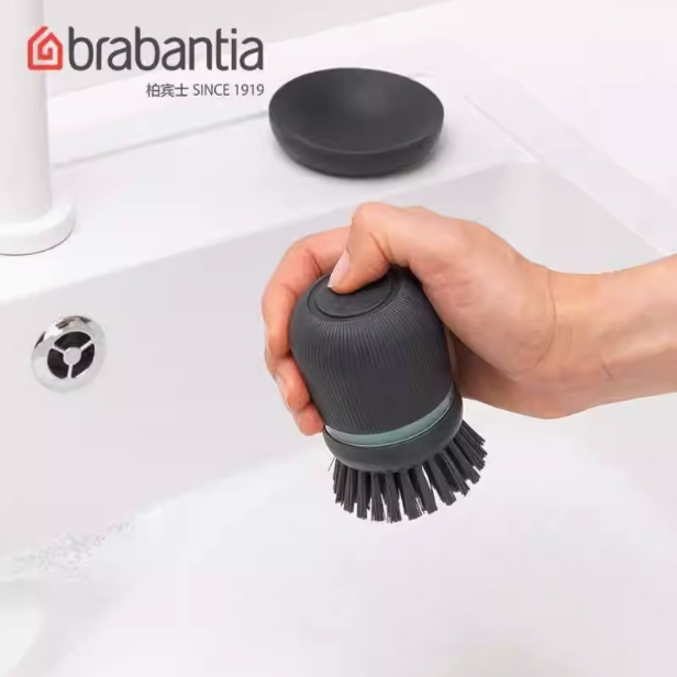 Brabantia Soap Dishwashing Brush, Dishwashing Brush, Cleaning Liquid Can, Kitchen Non-Scratch Pot Brush Brabantia Soap Dishwashing Brush, Dishwashing Brush, Cleaning Liquid Can, Kitchen Non-Scratch Pot Brush
