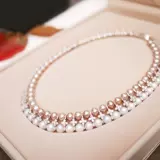 Ожерелье Gao Yuanyuan из натурального жемчуга, многослойное женское разноцветное роскошное, благородное и модное двухрядное ручное ожерелье с микронабором цирконов