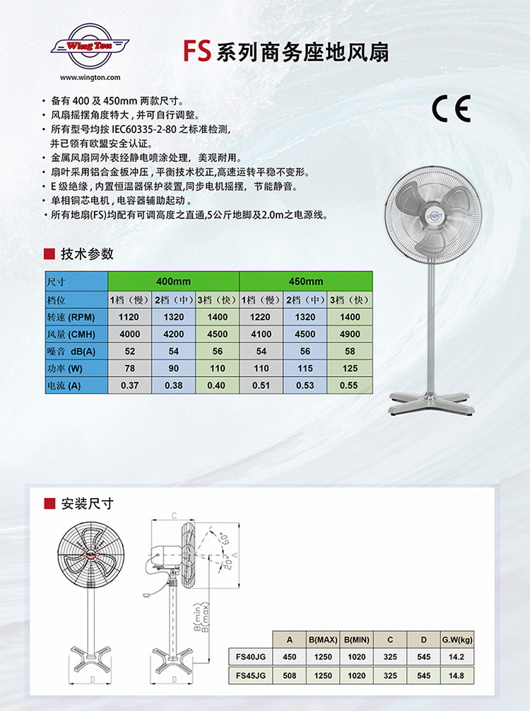 quạt ắc quy Quạt làm mát sàn công nghiệp Hong Kong Rongtong FS45JG Kho lưu trữ quạt sàn văn phòng - Quạt điện quạt điện vinawind