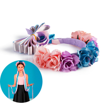 Tianyi Dance products Emperor Ballet examination headdress Flower long ribbon hairband Dance performance hair accessories Performance headband