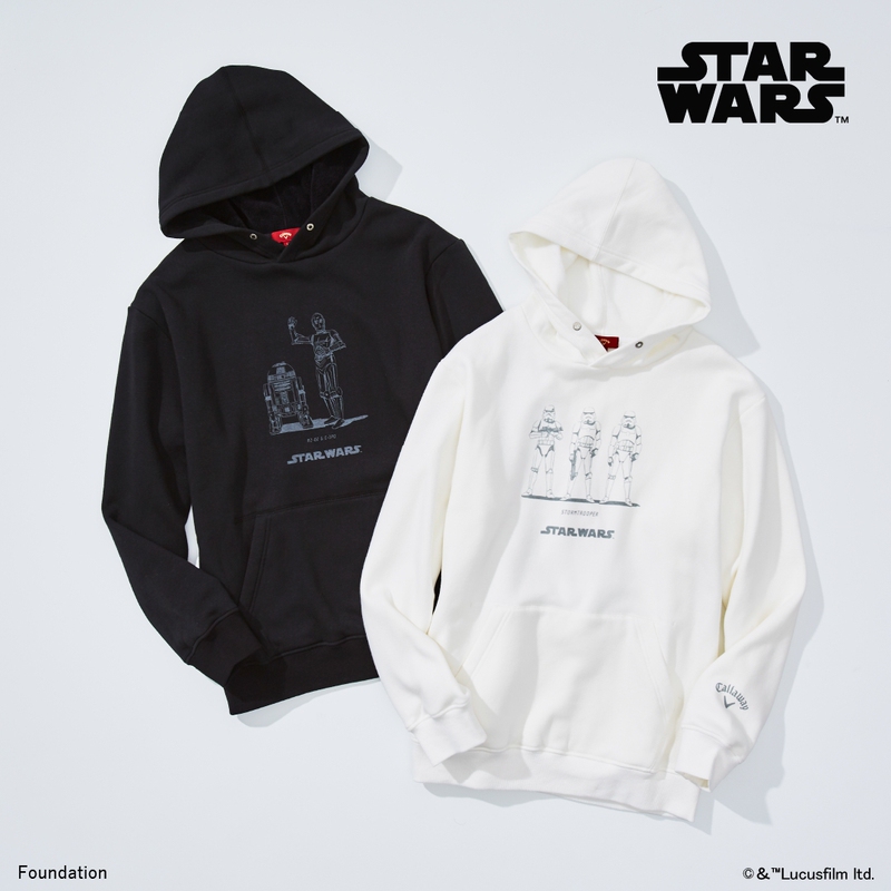 Japanese Order Star Wars Collaboration Golf Men's Autumn and Winter Fleece-Lined Hooded Sweatshirt Printed Hoodie